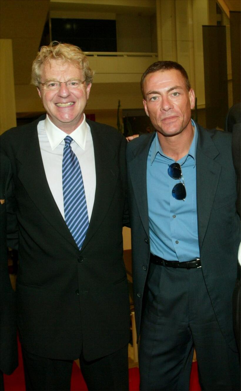 Jerry Springer and Jean-Claude Van Damme at the photocall and screening of "Citizen Verdict."