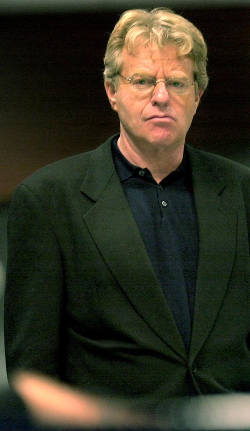 Jerry Springer at the town hall meeting in Cincinnati, Ohio.