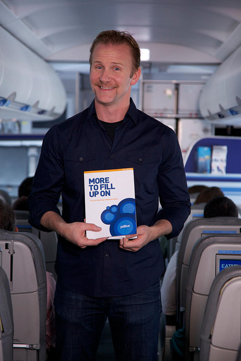 Morgan Spurlock on the set of "Pom Wonderful Presents: The Greatest Movie Ever Sold."