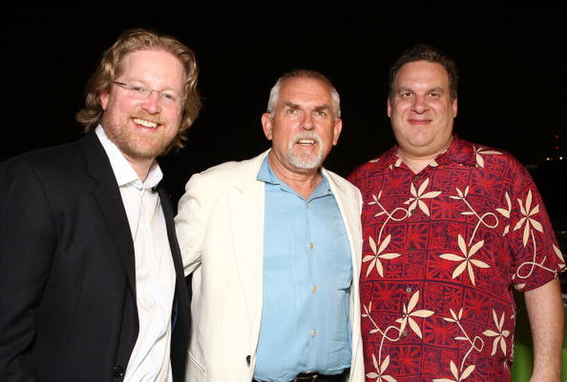 Andrew Stanton, John Ratzenberger and Jeff Garlin at the after party of the world premiere of "Wall-E."