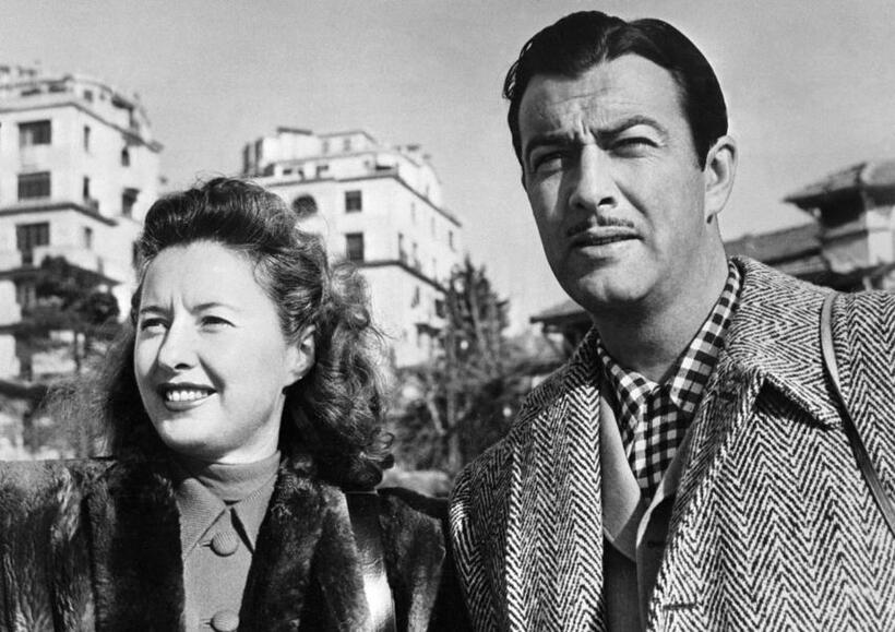 An Undated File Photo of Barbara Stanwyck and Robert Taylor.