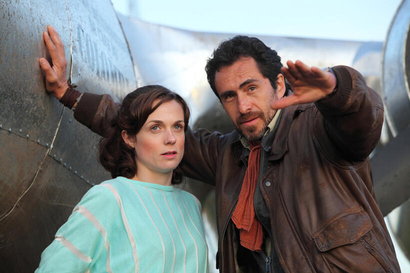 Kerry Condon and Demian Bichir in "The Runway."