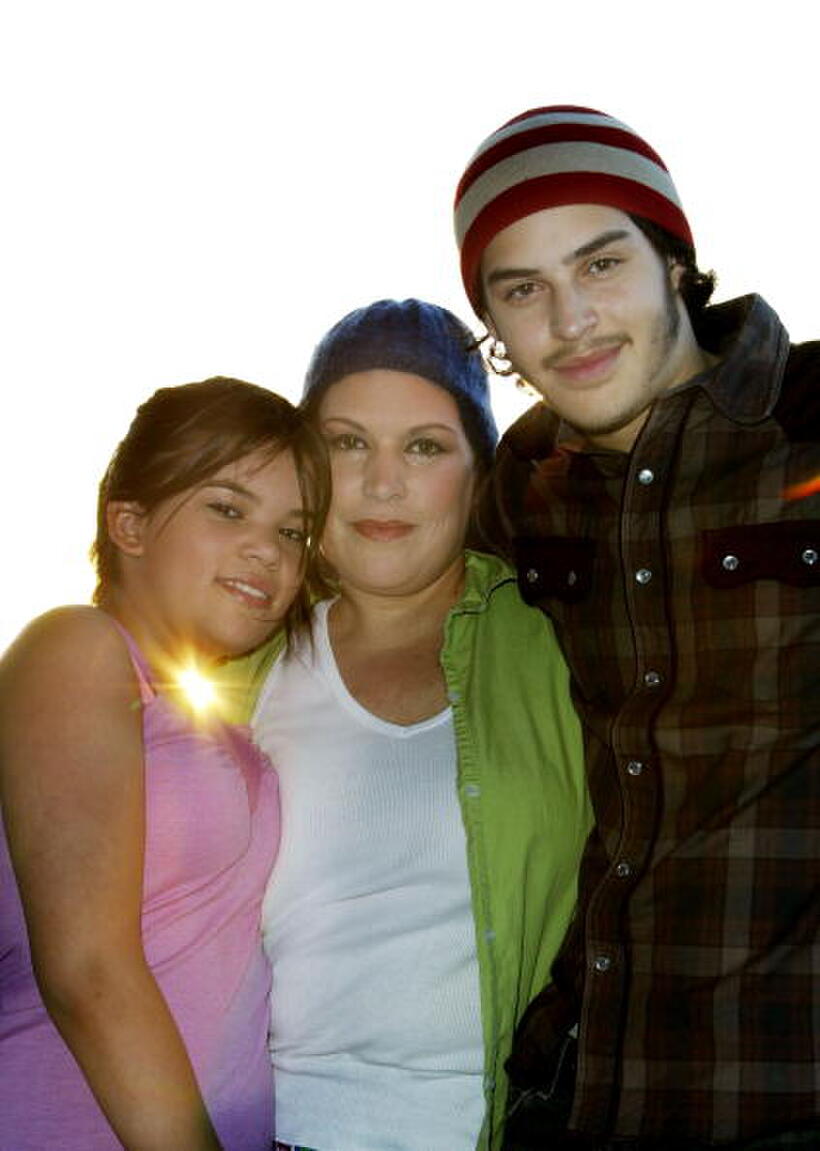 Wendie Jo Sperber and her children Daphne and Spencer at the "weSparkle Night - Take III" Benefit.