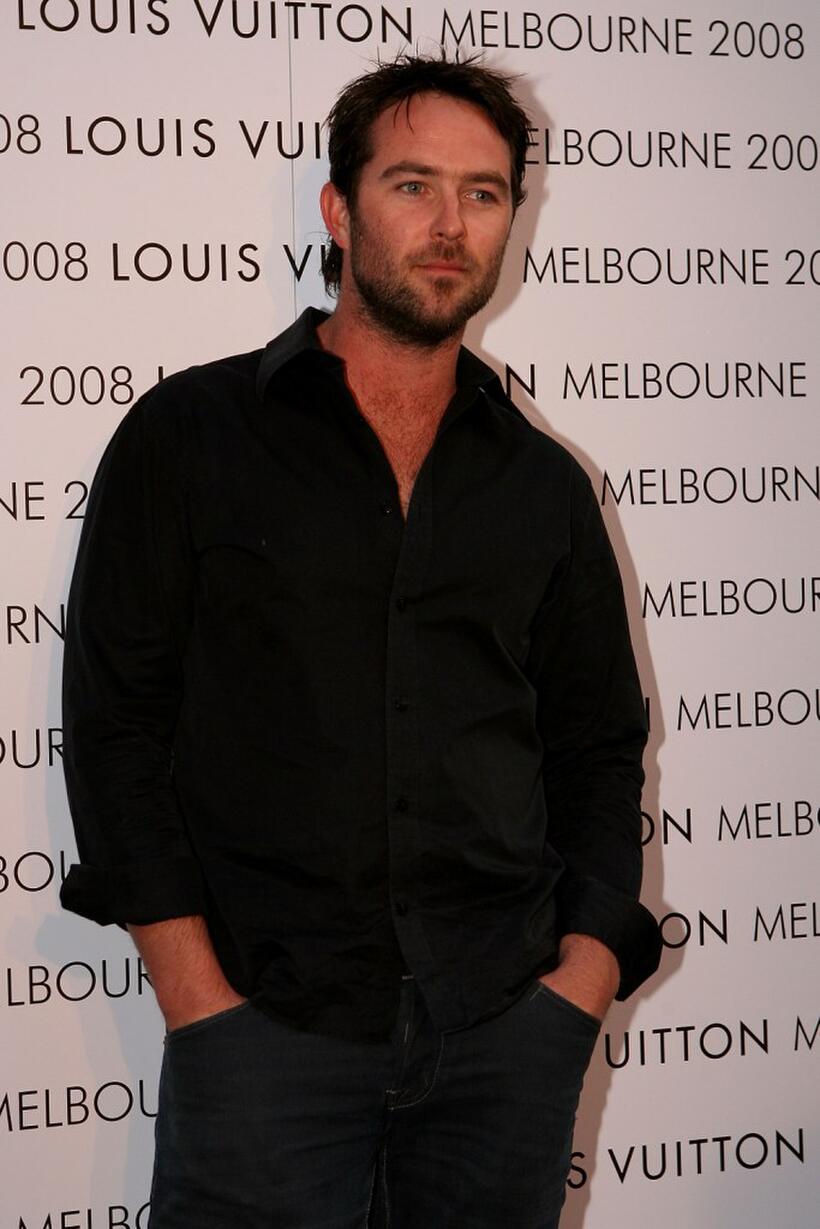 Sullivan Stapleton at the official re-launch of the Louis Vuitton store.