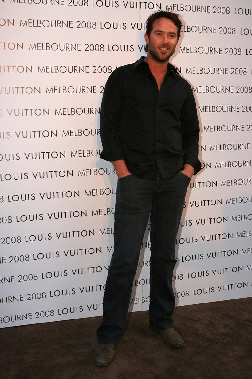 Sullivan Stapleton at the official re-launch of the Louis Vuitton store.