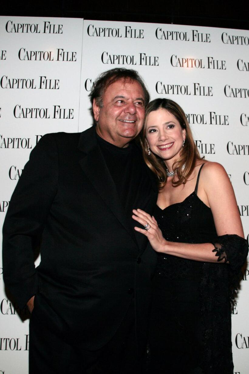 Paul Sorvino and Mira Sorvino at the Capitol File holiday issue party.