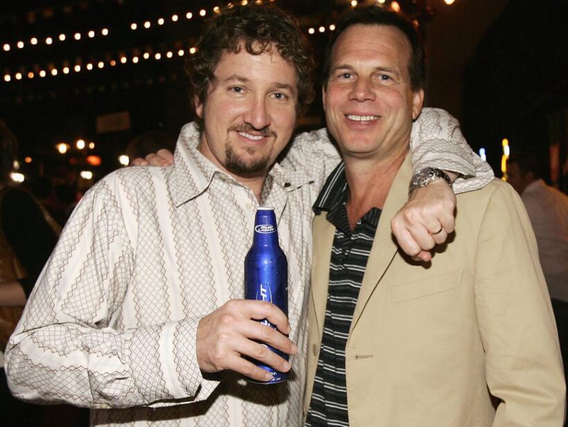 Paul Soter and Bill Paxton at the after party of "Beerfest."