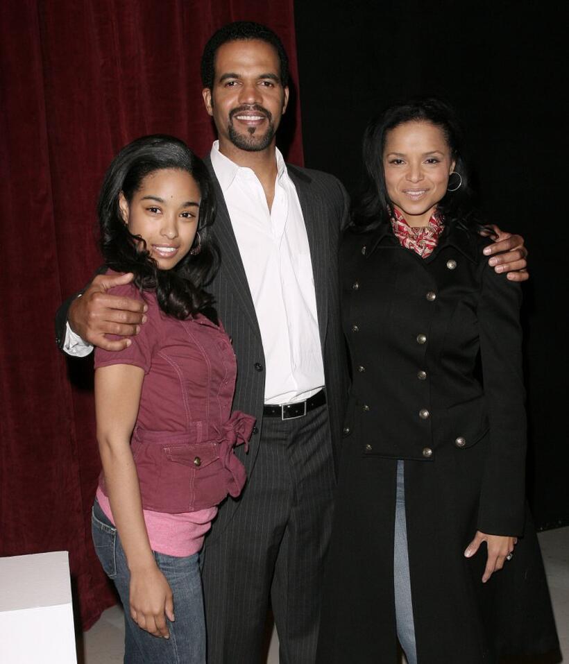 Davetta Sherwood, Kristoff St. John and Victoria Rowell at the "The Young And The Restless" Cake Cutting celebrating 900 weeks as the number 1 rated daytime drama.