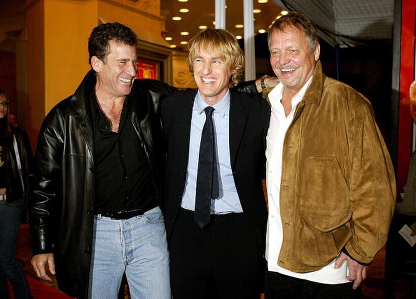 Paul Michael Glaser, Owen Wilson and David Soul at the Los Angeles premiere of "Starsky and Hutch."