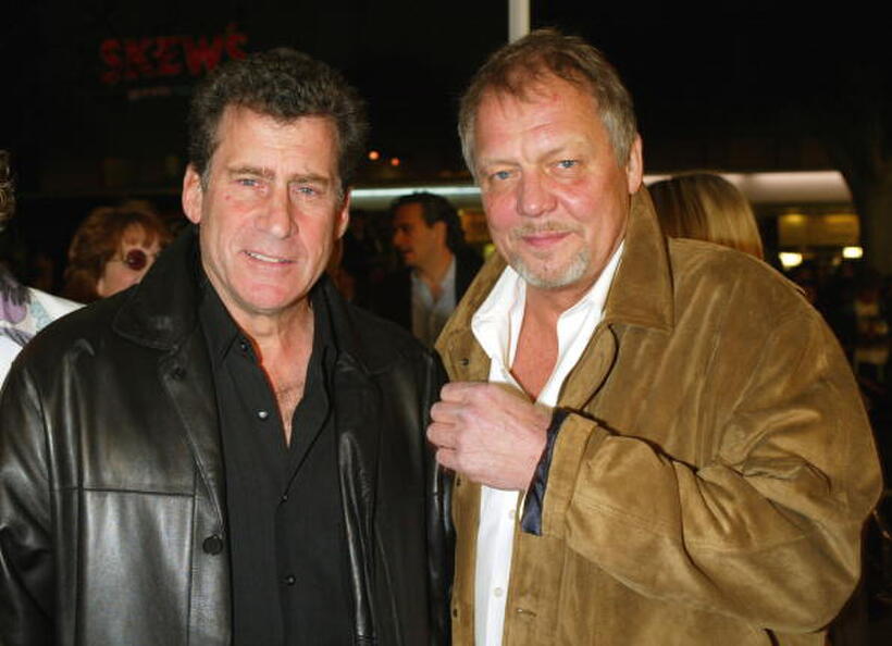Paul Michael Glaser and David Soul at the premiere of "Starsky and Hutch."