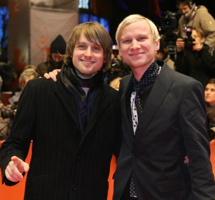 Axel Schreiber and Robert Stadlober at the awards ceremony during the 58th International Berlinale Film Festival.