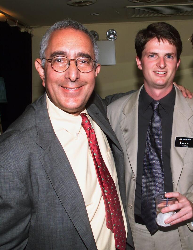 Ben Stein and Jim Mansfield at the private concert for the launch of iBeam's internet wide deployment of its digital media network.