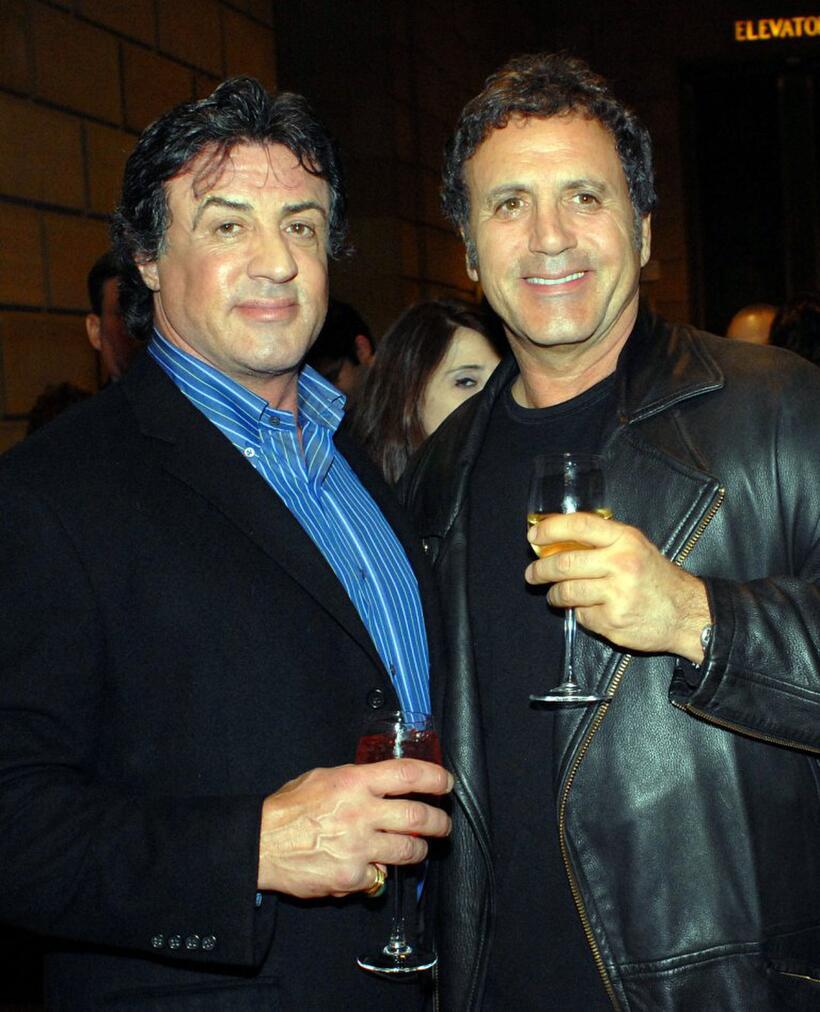 Sylvester Stallone and his brother Frank Stallone at the afterparty for the premiere of "Rocky Balboa."