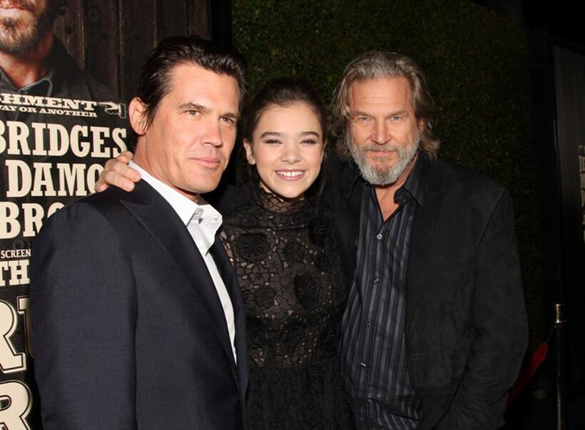Josh Brolin, Hailee Steinfeld and Jeff Bridges at the screening of "True Grit."