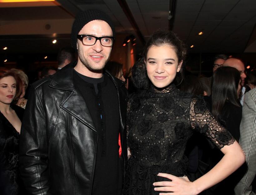 Justin Timberlake and Hailee Steinfeld at the after party of the screening of "True Grit."