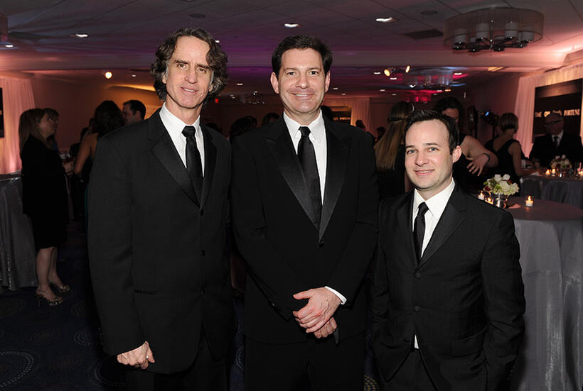 Director Jay Roach, senior political analyst of TIME Mark Halperin and Danny Strong at the TIME/CNN/People/Fortune White House Correspondents' dinner cocktail party in DC.