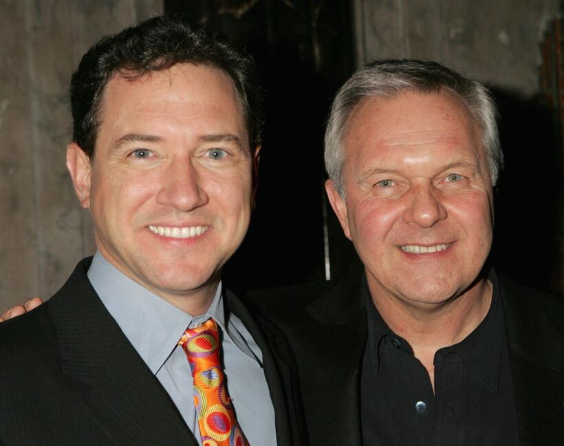 Kevin McCollum and Walter Bobbie at the opening night performance of "White Christmas."