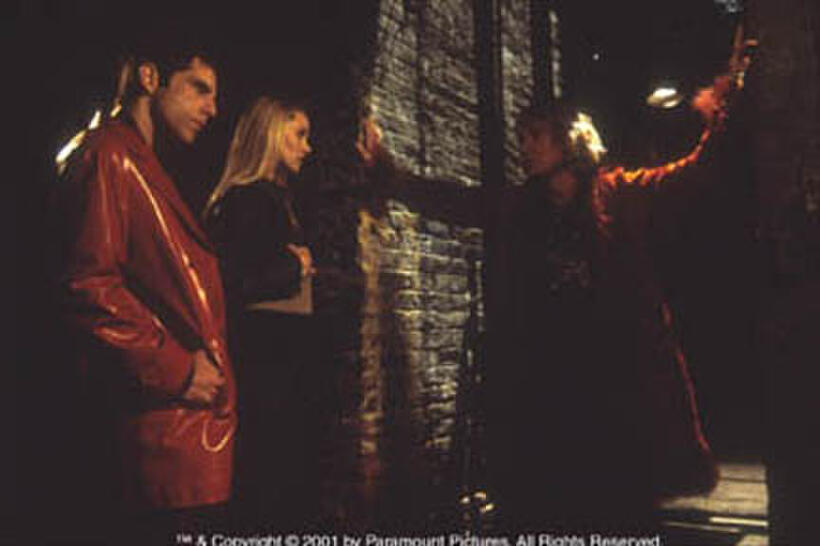 Ben Stiller as Derek, Christine Taylor as Mathilda and Owen Wilson as Hansel in Paramount's Zoolander.