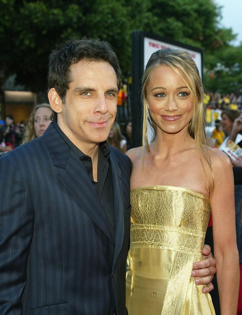 Ben Stiller and Christine Taylor at the world premiere of "Dodgeball."