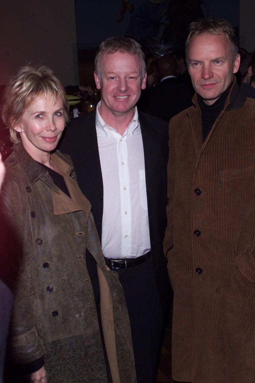 Trudi Styler, Les Dennis and Sting at the party of "Mean Machine."