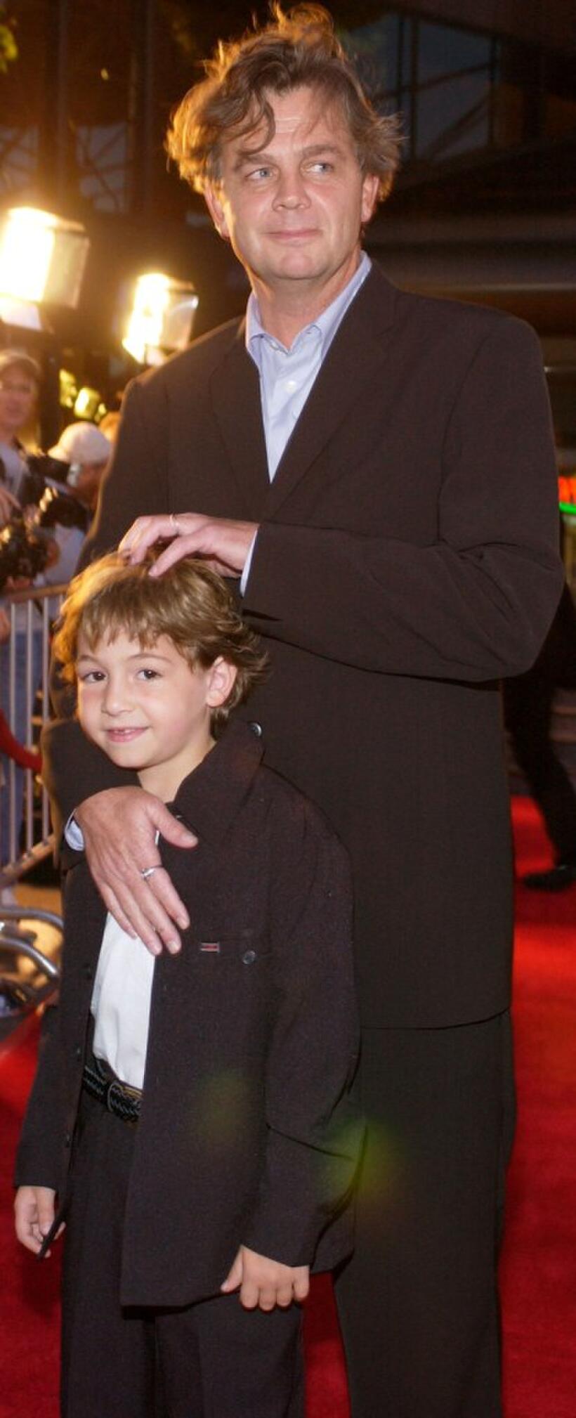 Jonah Bobo and Jordan Roberts at the premiere of "Around the Bend."