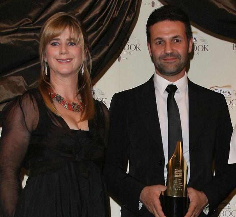 Imogen Stubbs and Khaled Hosseini at the Galaxy British Book Awards.