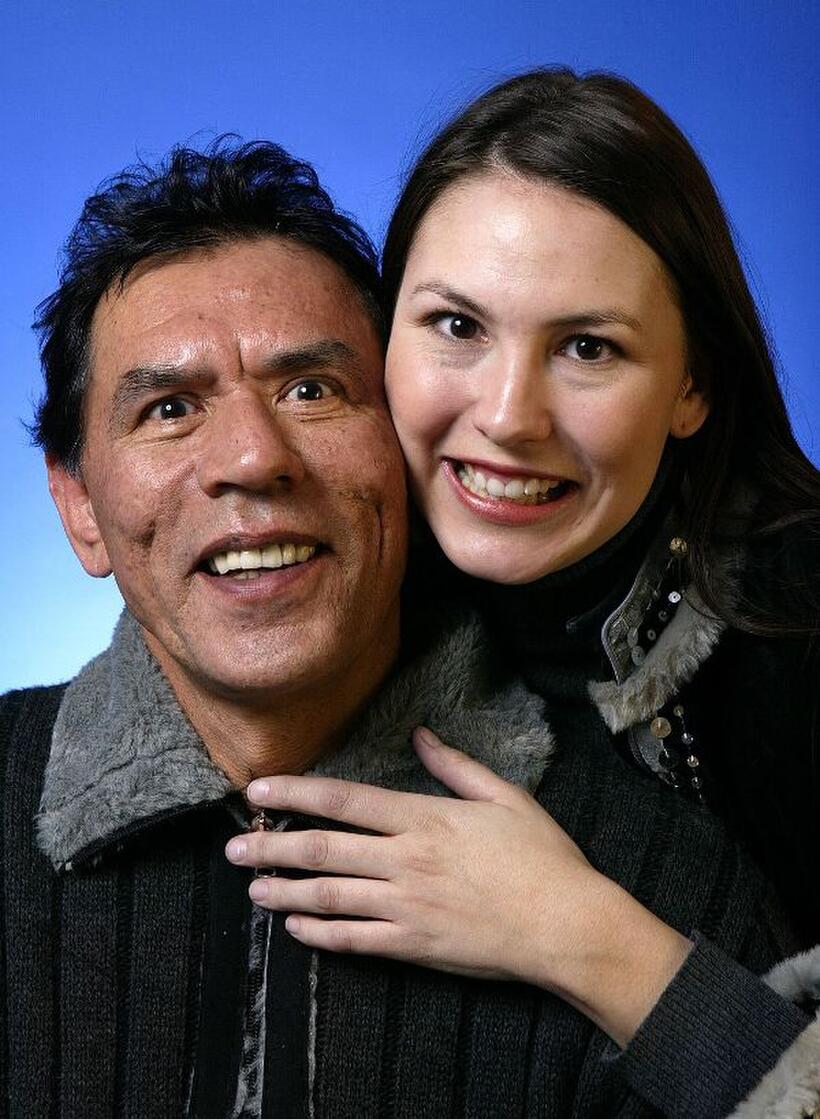 Wes Studi and Guest at the 2004 Sundance Film Festival.
