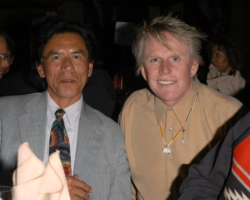Wes Studi and Gary Busey at the American Indian College Fund Gala.