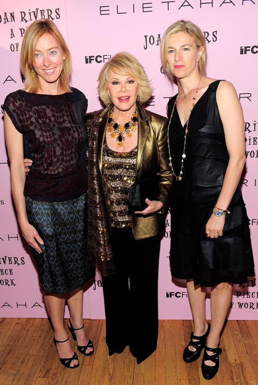 Annie Sundberg, Joan Rivers and Ricki Stern at the premiere of "Joan Rivers: A Piece of Work."