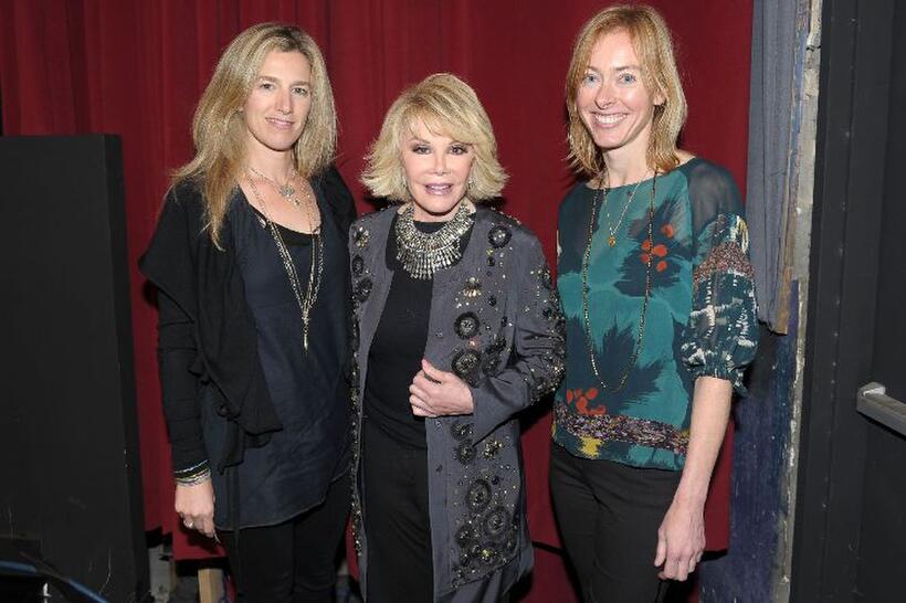Ricki Stern, Joan Rivers and Annie Sundbergh at the premiere of "Joan Rivers A Piece Of Work" during the 2010 Tribeca Film Festival.