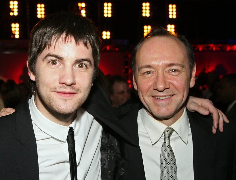 Jim Sturgess and Kevin Spacey at the after party premiere of "21."