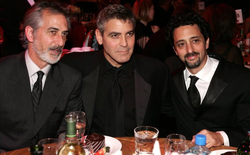 David Strathairn, George Clooney and Grant Heslov at the 2006 Producers Guild awards.