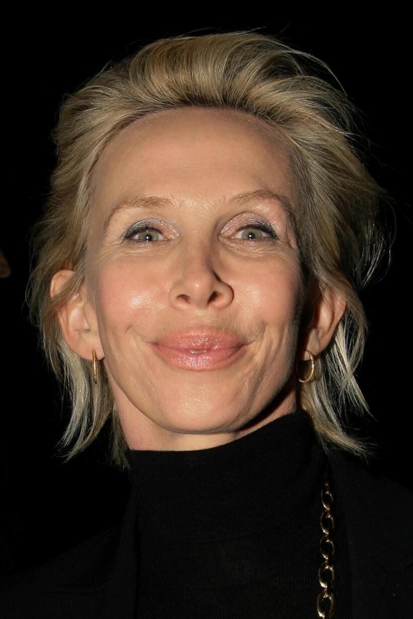 Trudie Styler at the Gianni Versace Fashion Show.