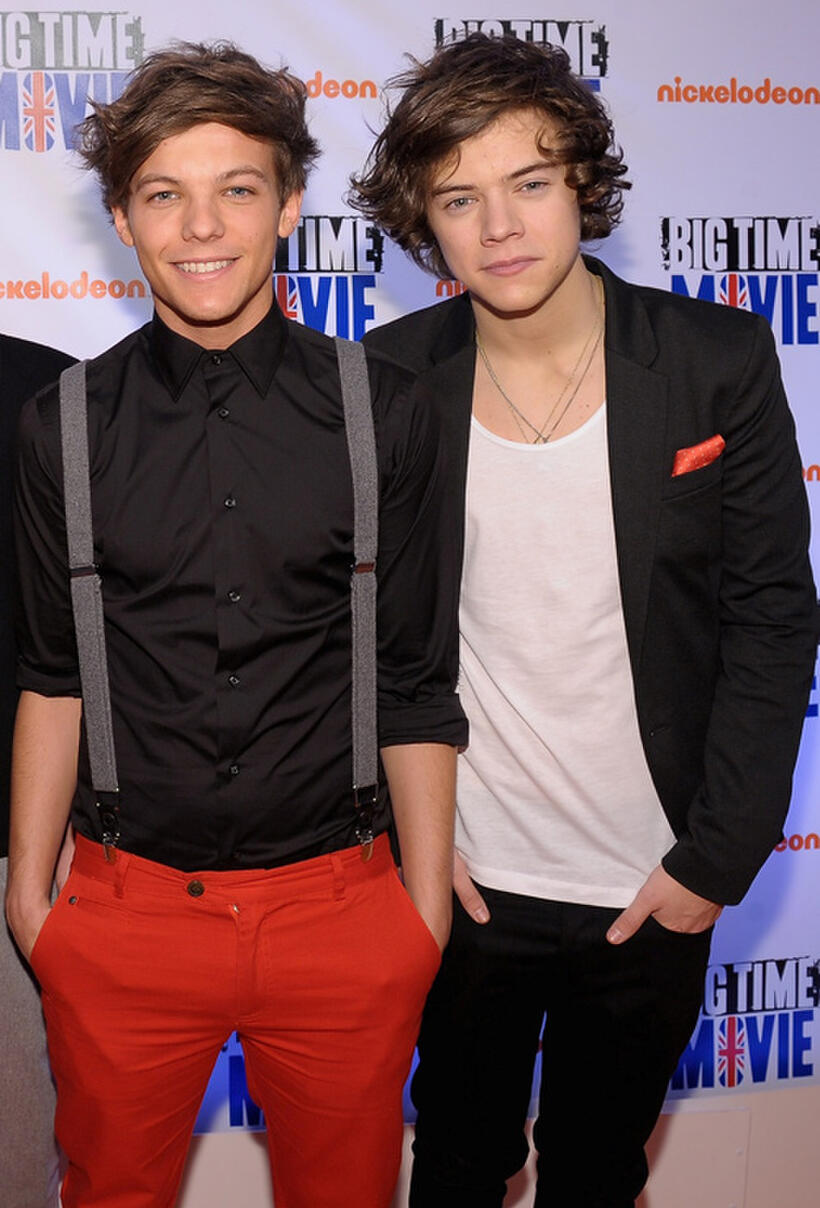 Harry Styles and Guest at the orange carpet premiere of "Big Time Movie" in New York.