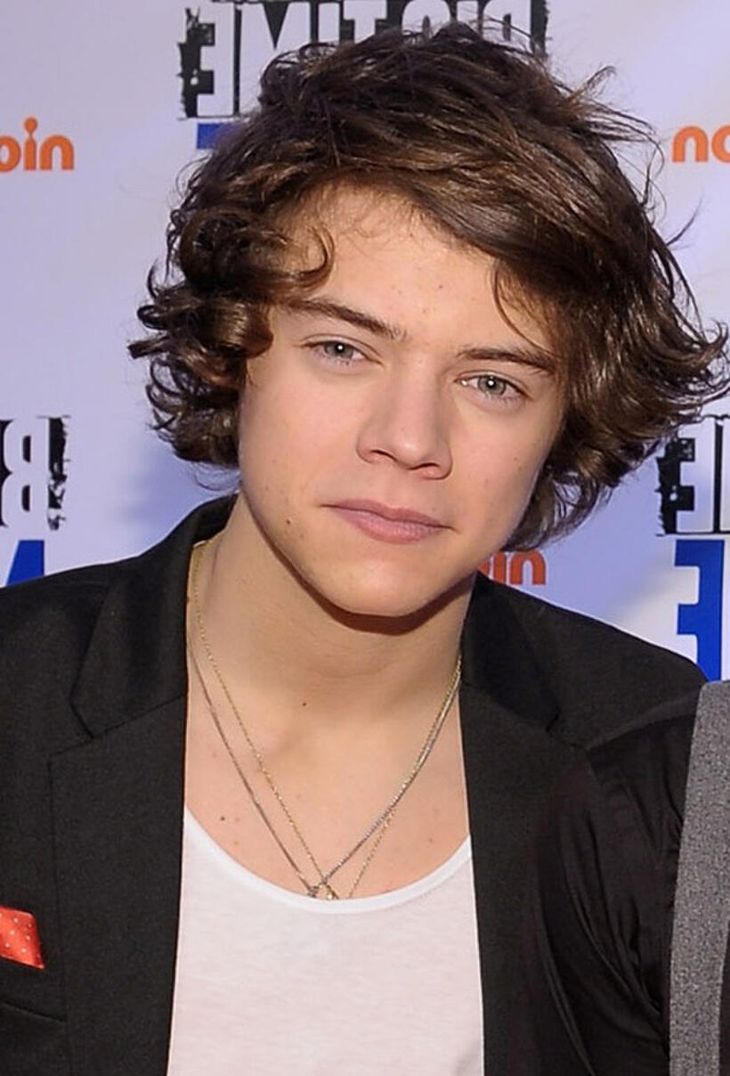 Harry Styles at the orange carpet premiere of "Big Time Movie" in New York.