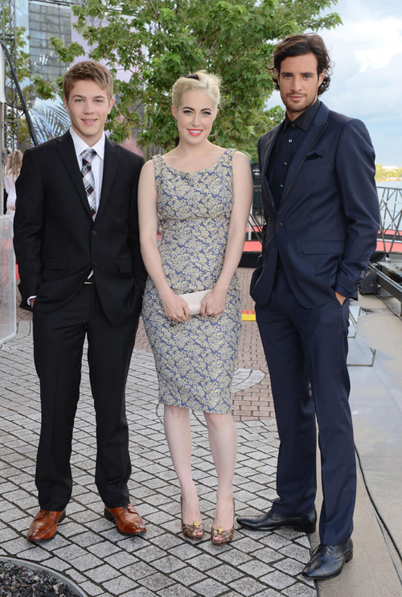 Connor Jessup, Charlotte Sullivan and Charlie Carrick at the Board Gala: The Night That Never Ends during the 2012 Toronto International Film Festival.