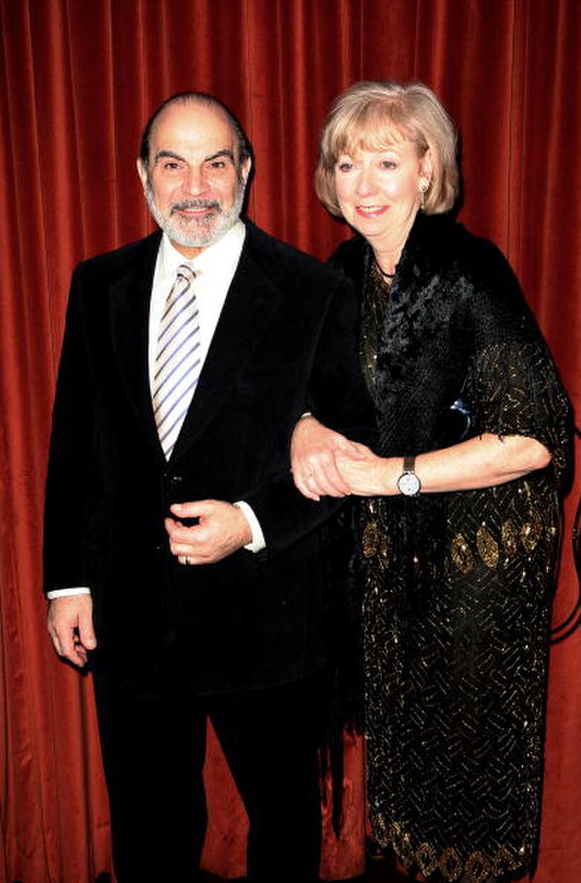 David Suchet and Sheila Ferris at the world premiere of "The Bank Job."