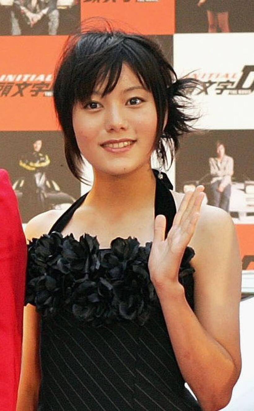 Anne Suzuki at an press conference to promote "Initial D."