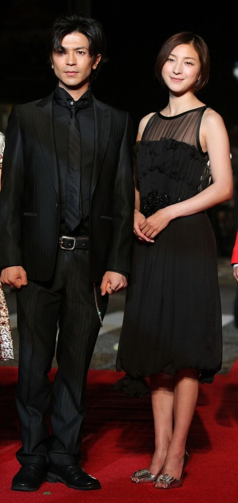 Shinji Takeda and Ryoko Hirosue at the 20th Tokyo International Film Festival (TIFF).