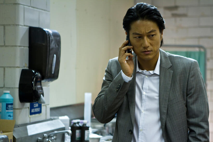 Kang Sung as Taylor Kwon in "Bullet To The Head."