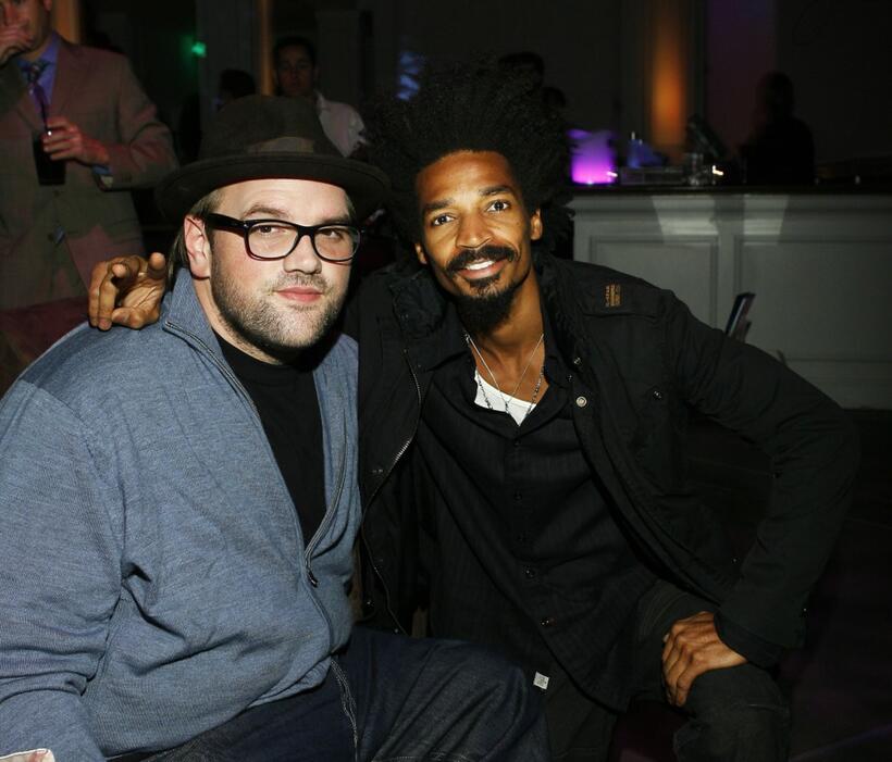 Ethan Suplee and Eddie Steeples at the Spring/Summer 08 J'aime Collection fashion show cocktail party.