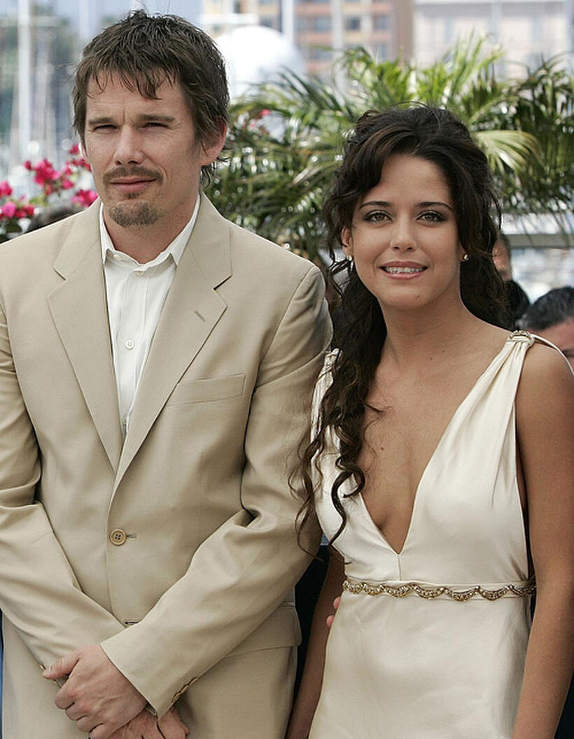 Ethan Hawke and Ana Claudia Talancon at the photocall of "Fast Food Nation" during the 59th International Cannes Film Festival.