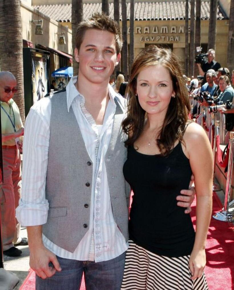 Matt Lanter and Catherine Taber at the premiere of "Star Wars: The Clone Wars."