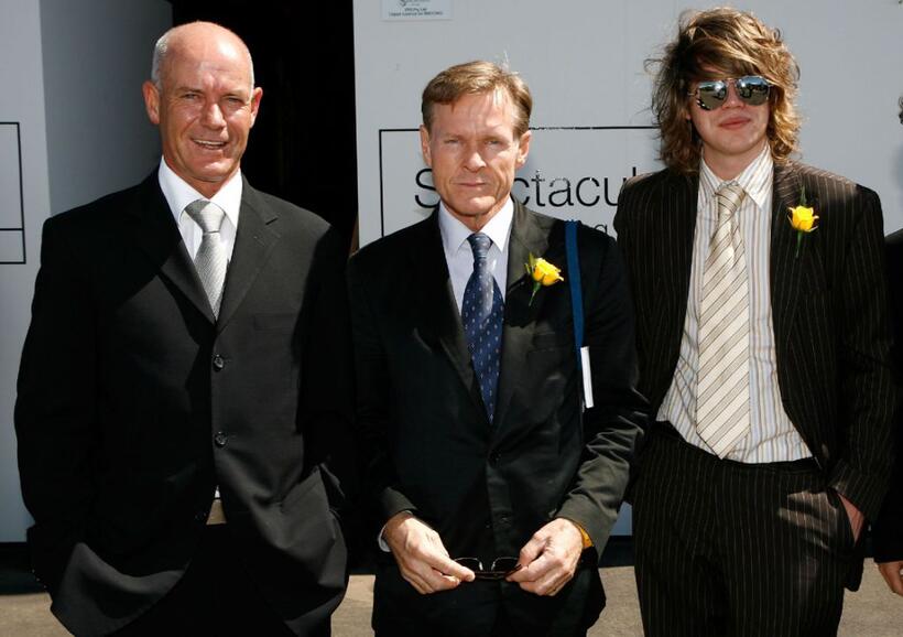 Gary Sweet, William Sadler and Frank Sweet at the Melbourne Cup Carnival 2007.