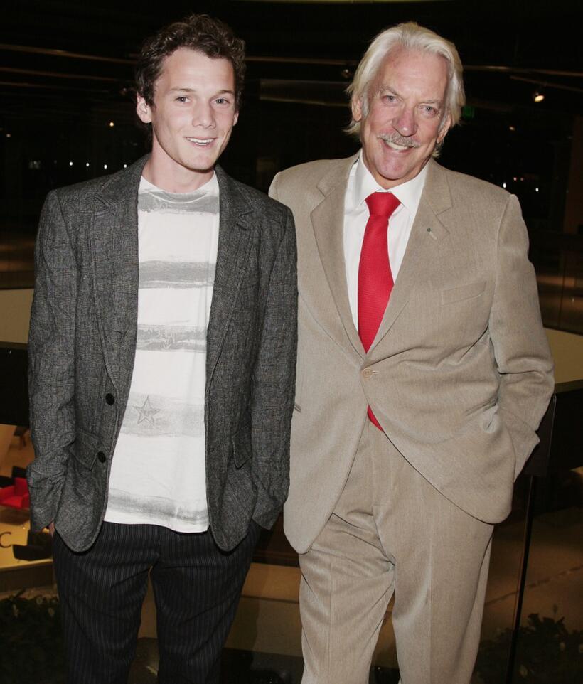 Donald Sutherland and Anton Yelchin at the premiere of Autonomous Picture's "Fierce People".