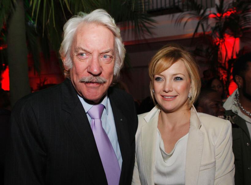 Donald Sutherland and Kate Hudson at the premiere of "Fool's Gold" - Afterparty.