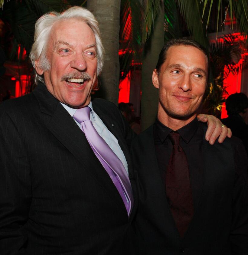 Donald Sutherland and Matthew McConaughey at the premiere of Warner Bros. Pictures "Fool's Gold" - Afterparty.