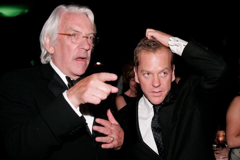 Donald Sutherland and Kiefer Sutherland at the 58th Annual Primetime Emmy Awards - Governor's Ball.