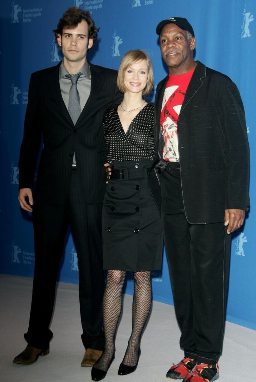 Rossif Sutherland and Danny Glover at the photocall of "Poor Boy's Game" during the 57th Berlin International Film Festival (Berlinale).