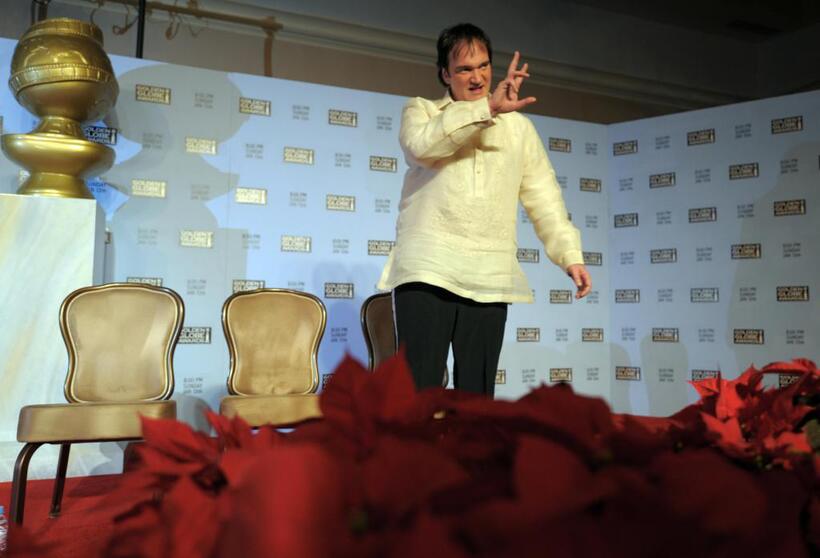 Quentin Tarantino at the 65th Annual Golden Globe Nominations.